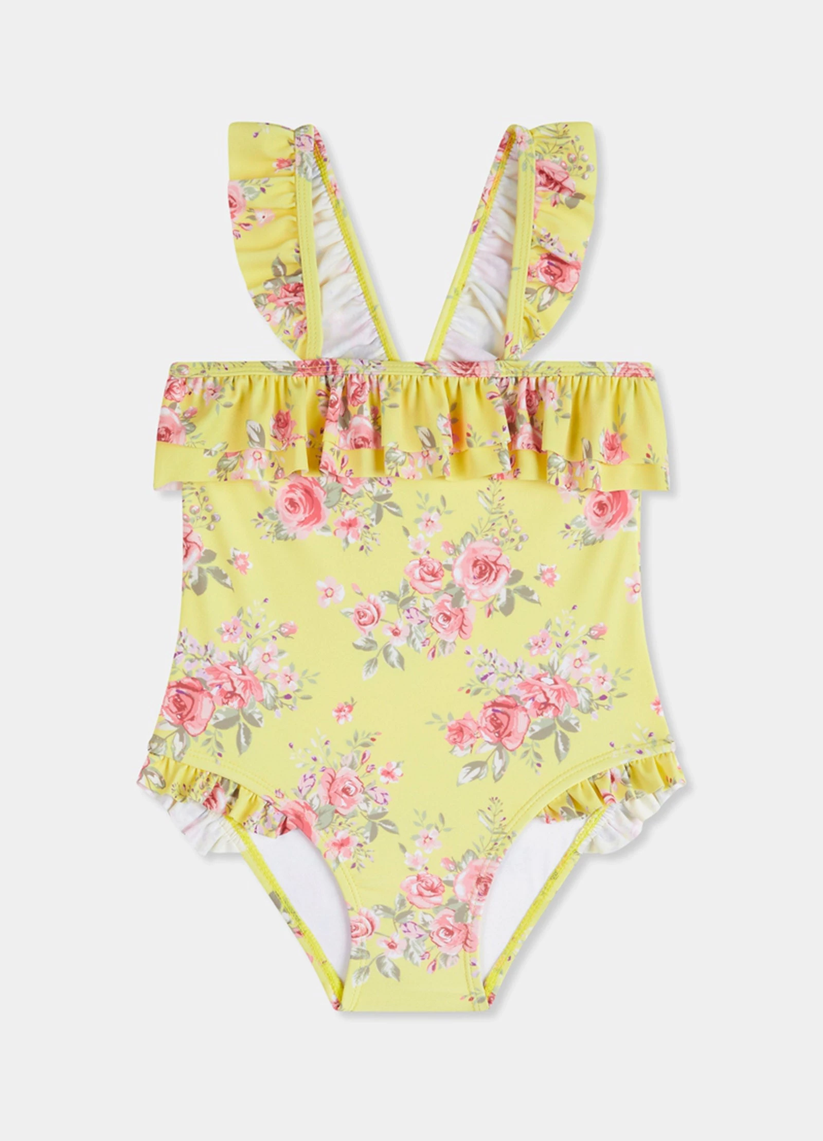 Seafolly Girls Paradise Garden Girls Ruffle Bandeau One Piece - Floral 3 Seafolly Girls Paradise Garden Girls Ruffle Bandeau One Piece - Floral