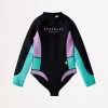 Seafolly Girls Girls Colour Block Wetsuit- Black Splice 2 Seafolly Girls Girls Colour Block Wetsuit- Black Splice -Seafolly shop 15738 BlkSplice 1