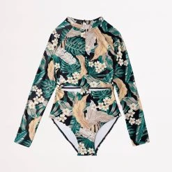 Seafolly Girls Girls Saint Lucia Twist Front Paddlesuit- Saint Lucia