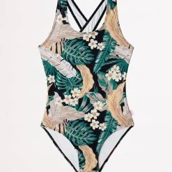 Seafolly Girls Girls Saint Lucia Crossover Back One Piece- Saint Lucia -Seafolly shop 15741 SaintLucia 2