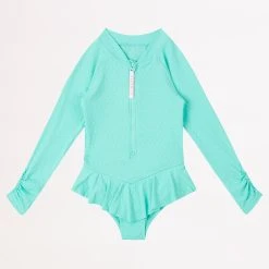 Seafolly Girls Girls Summer Essential Tie Side Paddlesuit- Mint