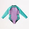 Seafolly Girls Girls L/S Wetsuit- Violet Splice
