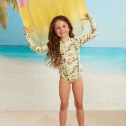 Seafolly Girls Girls Coast To Coast Paddlesuit- Lime Coast