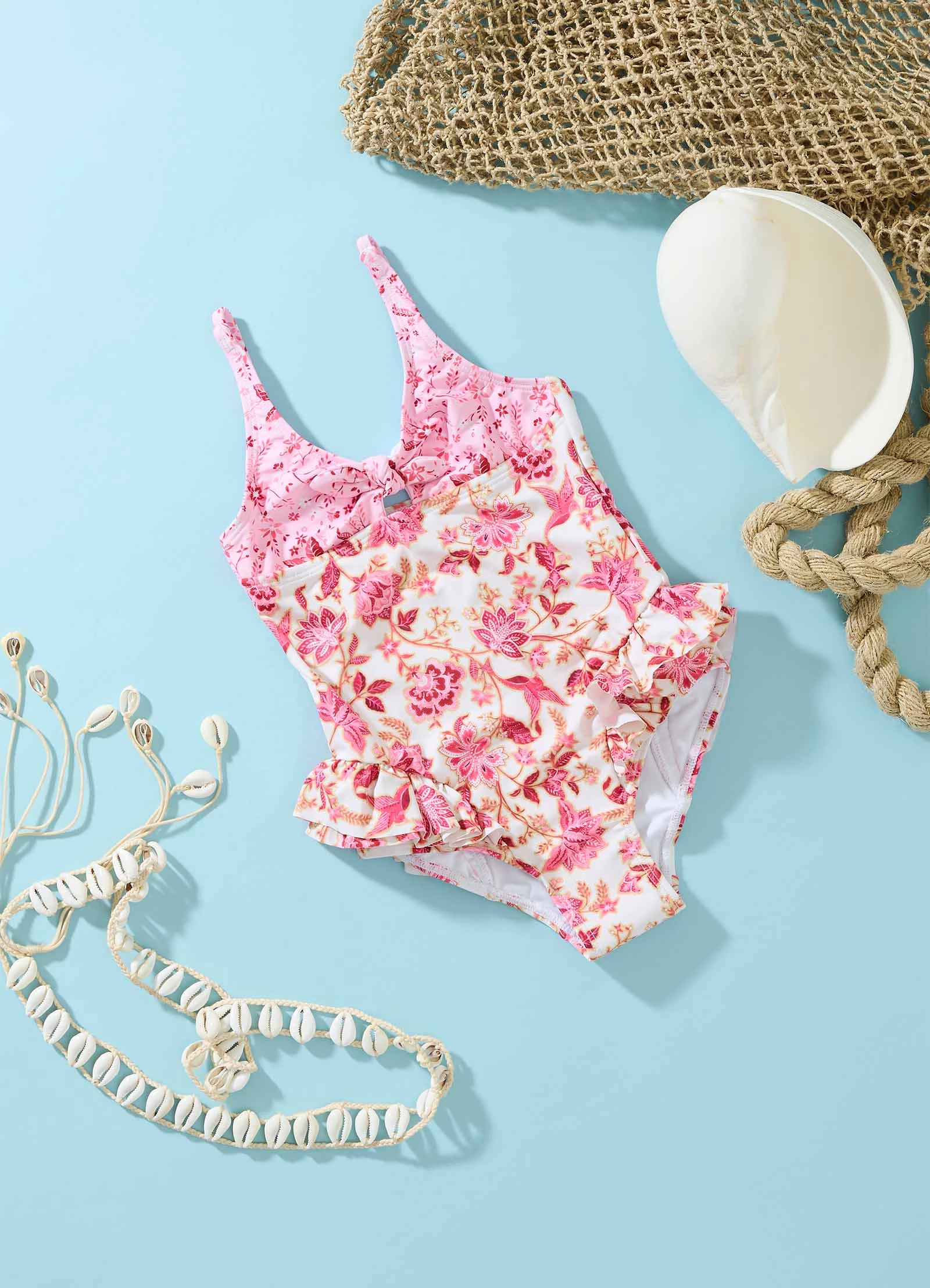 Seafolly Girls Silk Road Girls Tie Front One Piece - Spice 3 Seafolly Girls Silk Road Girls Tie Front One Piece - Spice