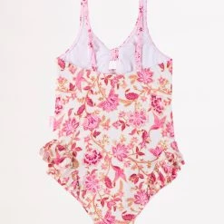 Seafolly Girls Silk Road Girls Tie Front One Piece - Spice 7 Seafolly Girls Silk Road Girls Tie Front One Piece - Spice -Seafolly shop 15807T Spice 3