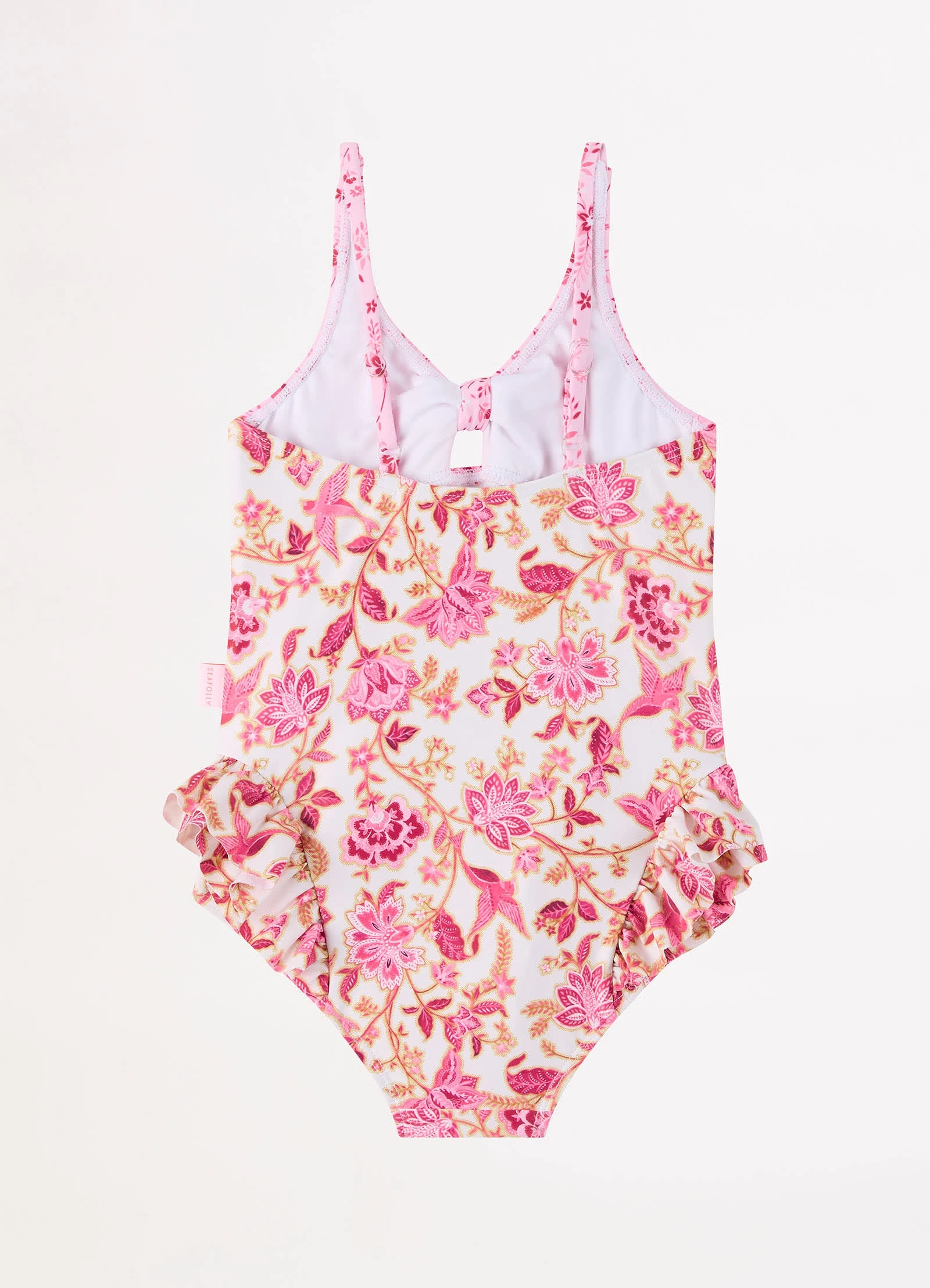 Seafolly Girls Silk Road Girls Tie Front One Piece - Spice 5 Seafolly Girls Silk Road Girls Tie Front One Piece - Spice - Image 3