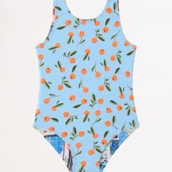 Seafolly Girls On Vacation Girls Reversible One Piece - Azure 10 Seafolly Girls On Vacation Girls Reversible One Piece - Azure -Seafolly shop 15820T Azure 3