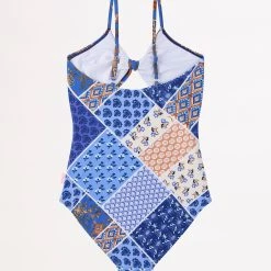 Seafolly Girls Royal Sapphire Girls Spliced Bow One Piece - Blue -Seafolly shop 15840 Blue 3