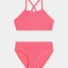 Seafolly Girls Girls Crossover Back Bikini Set- Watermelon -Seafolly shop 27041 255 Watermelon 1