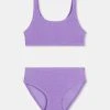 Seafolly Girls Girls Square Neck Bikini- Lilac -Seafolly shop 27158 255 Lilac 1