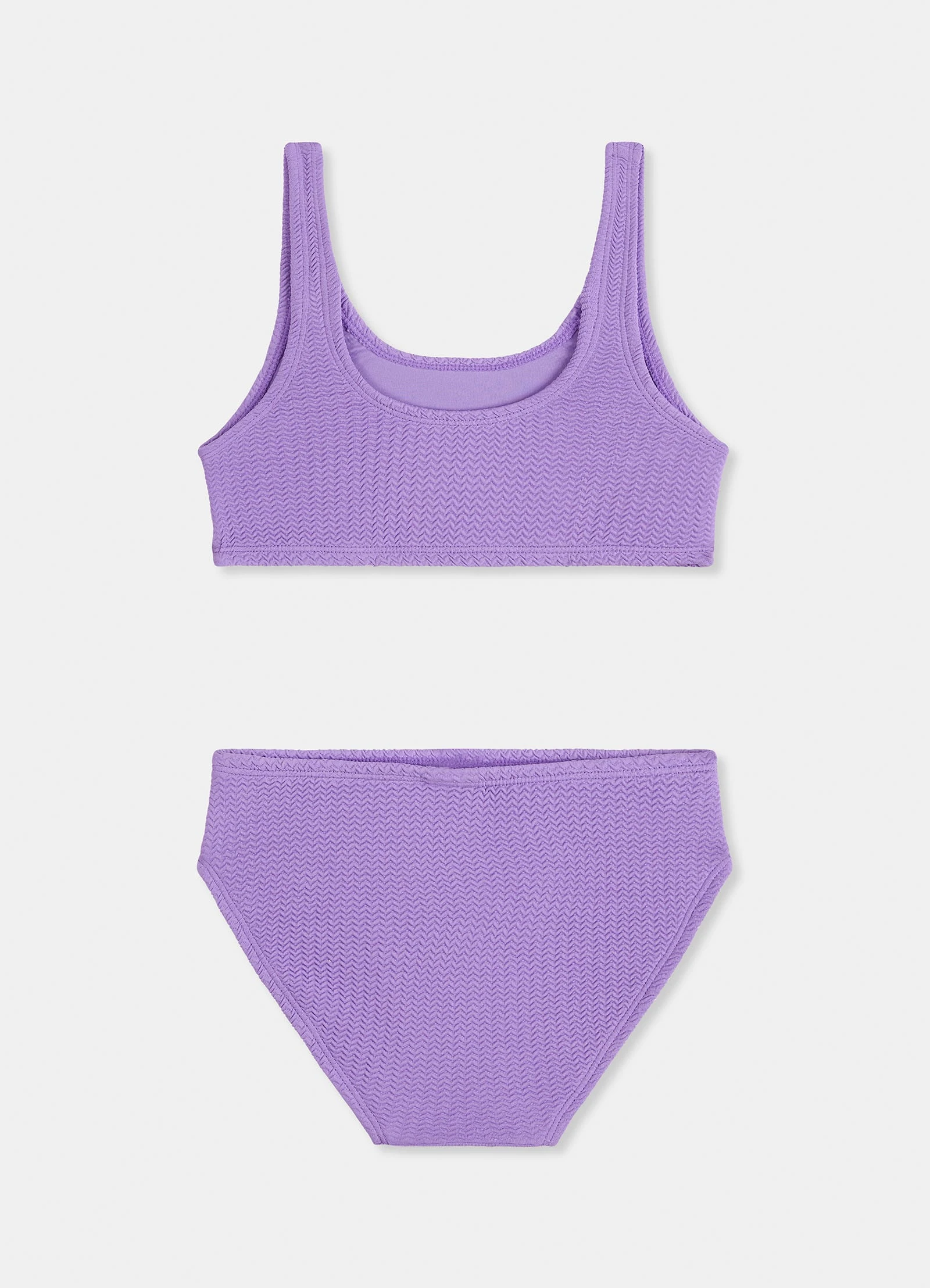 Seafolly Girls Girls Square Neck Bikini- Lilac 4 Seafolly Girls Girls Square Neck Bikini- Lilac - Image 2