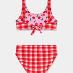 Seafolly Girls Girls Reversible Bikini - Cherry Check -Seafolly shop 27170 260 CherryChec 3