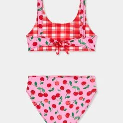 Seafolly Girls Girls Reversible Bikini - Cherry Check -Seafolly shop 27170 260 CherryChec 4