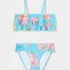 Seafolly Girls Paradise Garden Girls Ruffle Bandeau Bikini - Paradise -Seafolly shop 27173 263 Paradise 1