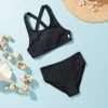 Seafolly Girls Girls Summer Essential Tie Back Bikini- Black 1 Seafolly Girls Girls Summer Essential Tie Back Bikini- Black -Seafolly shop 27182 Black 1
