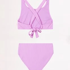 Seafolly Girls Girls Summer Essential Tie Back Bikini- Violet -Seafolly shop 27182 Violet 3