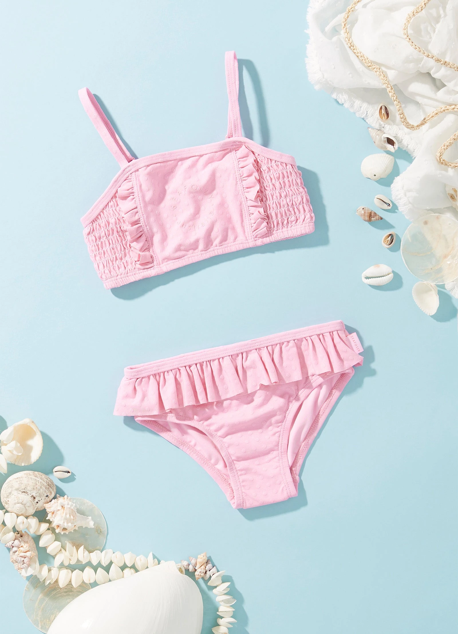 Seafolly Girls Girls Summer Essential Square Neck Bikini- Sweet Lilac 3 Seafolly Girls Girls Summer Essential Square Neck Bikini- Sweet Lilac