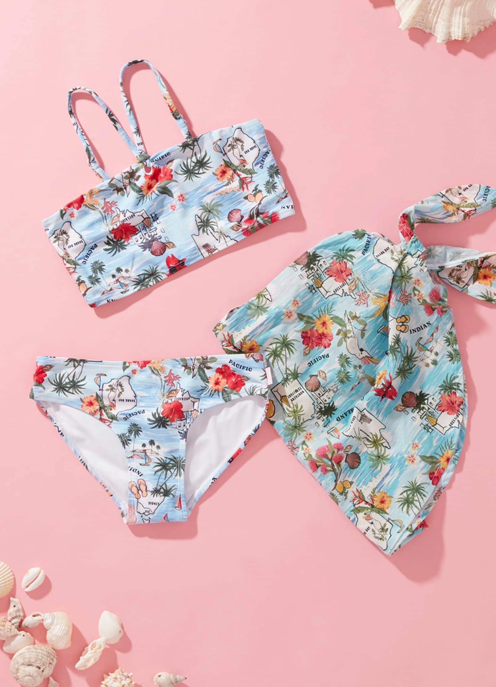 Seafolly Girls Girls Summer Vacay 3Pc Set- Summer Vaca 4 Seafolly Girls Girls Summer Vacay 3Pc Set- Summer Vaca - Image 2