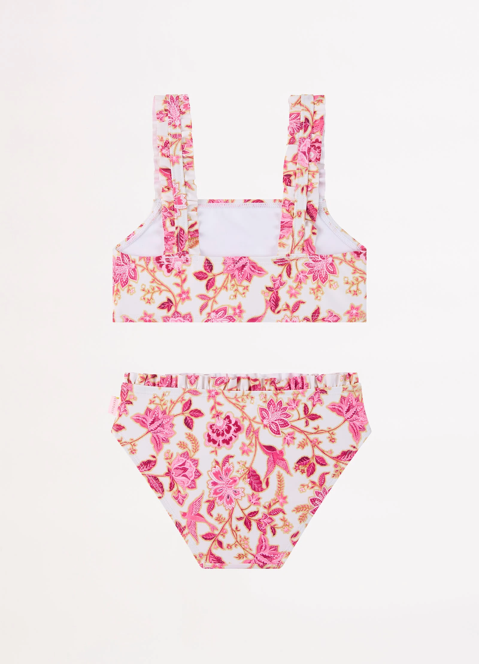 Seafolly Girls Silk Road Girls Mini Ruffle Bikini - Pink 5 Seafolly Girls Silk Road Girls Mini Ruffle Bikini - Pink - Image 3