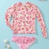 Seafolly Girls Silk Road Girls Ruffle Brief Surf Set - Spice -Seafolly shop 27229T Spice 1