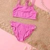 Seafolly Girls Essential Girls Multi Strap Bikini - Pink -Seafolly shop 27240 Pink 1