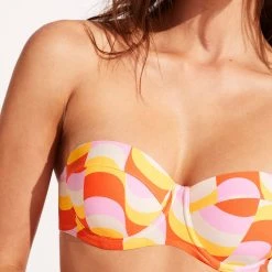 Seafolly Ladies Modern Take Bustier Bikini Top - Mandarin -Seafolly shop 30059 021 Mandarin 7