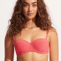Seafolly Ladies Havana Bustier Bra - Sun Kissed Coral -Seafolly shop 30059 815 SunKisdCrl 3