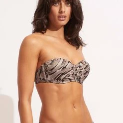 Seafolly Ladies Poolside Bustier Bandeau - Sepia -Seafolly shop 30574 954 Sepia 3