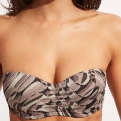 Seafolly Ladies Poolside Bustier Bandeau - Sepia -Seafolly shop 30574 954 Sepia 5