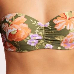 Seafolly Ladies Paradise Garden Bustier Bandeau - Avocado -Seafolly shop 30574 960 Avocado 5