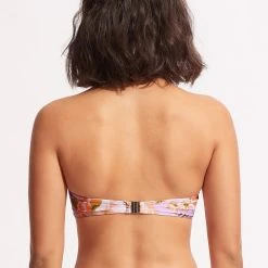 Seafolly Ladies Paradise Garden Bustier Bandeau - Lilac -Seafolly shop 30574 960 Lilac 4