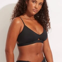 Seafolly Ladies Seafolly Collective Hybrid Bralette 15 Seafolly Ladies Seafolly Collective Hybrid Bralette -Seafolly shop 30580 942 Black 7