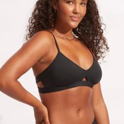 Seafolly Ladies Seafolly Collective Hybrid Bralette 16 Seafolly Ladies Seafolly Collective Hybrid Bralette -Seafolly shop 30580 942 Black 8
