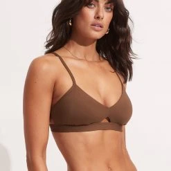 Seafolly Ladies Seafolly Collective Hybrid Bralette -Seafolly shop 30580 942 Tiramisu 3
