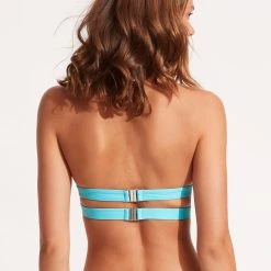 Seafolly Ladies Seafolly Collective Halter Bra - Aquamarine -Seafolly shop 30645 942 Aquamarine 4