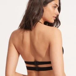 Seafolly Ladies Seafolly Collective Halter Bra - Black -Seafolly shop 30645 942 Black 9