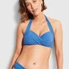 Seafolly Ladies Seafolly Twist Soft Cup Halter - Marina Blue -Seafolly shop 30806 065 MarinaBlu 1