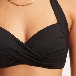 Seafolly Ladies Seafolly Collective Twist Soft Cup Halter -Seafolly shop 30806 942 Black 5