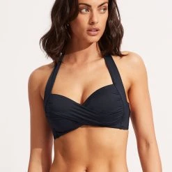 Seafolly Ladies Seafolly Collective Twist Soft Cup Halter 9 Seafolly Ladies Seafolly Collective Twist Soft Cup Halter -Seafolly shop 30806 942 True 20Navy 3