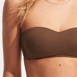 Seafolly Ladies Seafolly Collective Bustier Bandeau - Tiramisu -Seafolly shop 30877 942 Tiramisu 4
