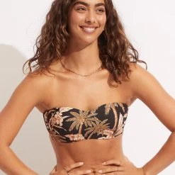 Seafolly Ladies Castaway Bustier Bandeau - Black