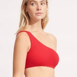 Seafolly Ladies Sea Dive One Shoulder Top -Seafolly shop 31018 861 Chilli 20Red 3