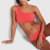 Seafolly Ladies Sea Dive One Shoulder Top -Seafolly shop 31018 861 FiestCoral 1