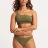 Seafolly Ladies Sea Dive One Shoulder Top -Seafolly shop 31018 861 Khaki 3