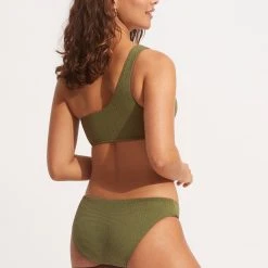 Seafolly Ladies Sea Dive One Shoulder Top 8 Seafolly Ladies Sea Dive One Shoulder Top -Seafolly shop 31018 861 Khaki 6