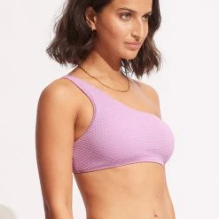 Seafolly Ladies Sea Dive One Shoulder Top -Seafolly shop 31018 861 Lilac 3