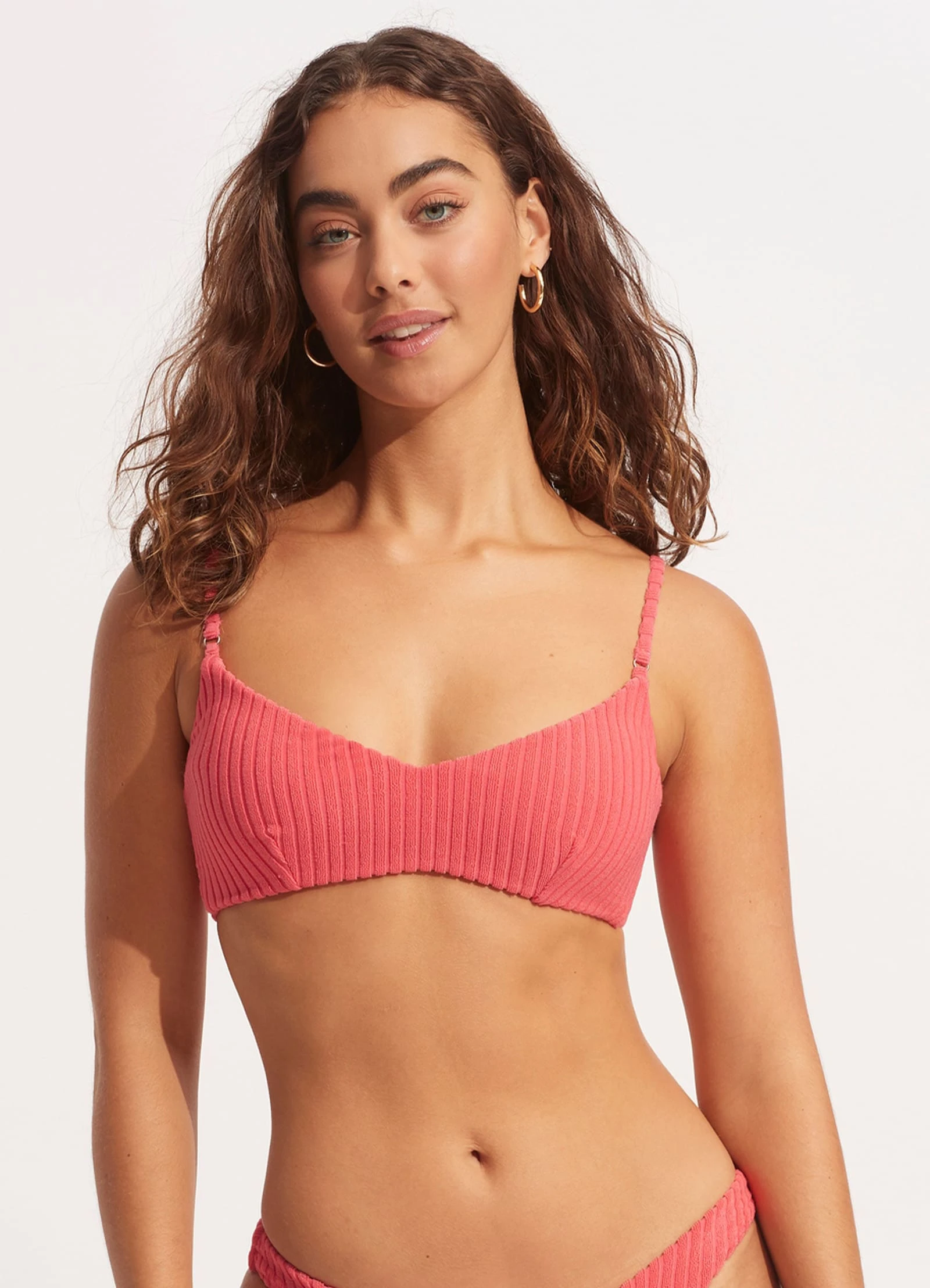 Seafolly Ladies Havana Bralette - Sun Kissed Coral 4 Seafolly Ladies Havana Bralette - Sun Kissed Coral - Image 2