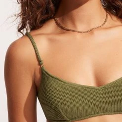 Seafolly Ladies Sea Dive Bralette -Seafolly shop 31173 861 Khaki 7