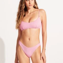 Seafolly Ladies Sea Dive Bralette - Parfait Pink