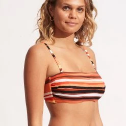 Seafolly Ladies Sun Stripe DD Tank Bra - Black -Seafolly shop 31206DD947 Black 3